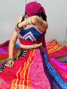 Designer Multicolour With Lace And Artificial Kodi Work And <b>Paper</b> <b>Mirror</b> Work Navratri Special Lehenga Choli Ready To Wear Set - Product Image 3