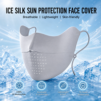 Masque facial en nylon soie glacée RS14 pour femme, protection UV, respirant, rafraîchissant, vente en gros, OEM, ODM, usine personnalisée
