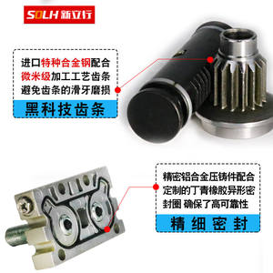 Mesa Giratoria Neumática de 90 Grados con Engranaje Cilíndrico Rotatorio HRQ10 MSQB20A Ajustable de 180 Grados con Conexión Roscada - Product Image 3