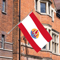 Vente en gros 3x5ft Polynésie française drapeaux 68D/100D polyester Personnaliser toutes les nations expédition rapide Fournisseur fiable livraison rapide