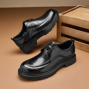 High-end genuine leather casual business lace-up <b>shoes</b>, enhancing men's breathability - Product Image 3