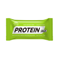Barre protéinée au matcha avec 7 protéines végétales et animales, vitamine C, fibres alimentaires, thé vert, marque privée OEM