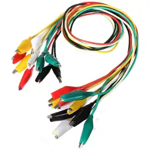 10 unids/set 50cm doble Clip de cocodrilo de doble de prueba de cables