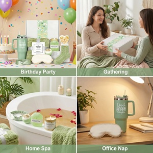 Coffret Cadeau de Luxe Lunaire Vert pour Femmes – Boîte Spa Relaxante avec Gobelet de 40oz, Cadeaux d'Anniversaire pour Maman, Amie, Sœur - Product Image 6