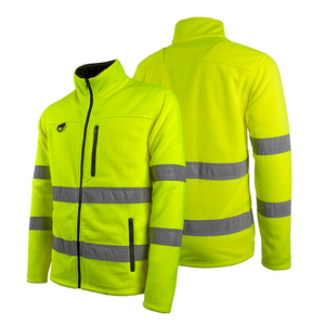 Veste en polaire <span class=keywords><strong>haute</strong></span> visibilité avec fermeture éclair pour les chantiers par <span class=keywords><strong>temps</strong></span> froid - Product Image 3