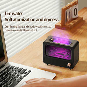 Lampe <span class=keywords><strong>de</strong></span> nuit à bruit blanc 3D, décoration d'intérieur, diffuseur d'arômes, haut-parleur BT, machine à parfum, appareil d'aromathérapie FLAME - Product Image 5