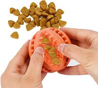 Balle à friandises 2-en-1 pour chiens et chats, jouet interactif en caoutchouc à mâcher, écologique, durable, pour le nettoyage des dents, mangeoire lente pour l'extérieur