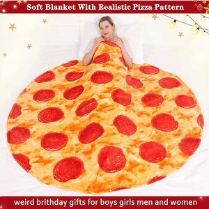 Manta de lana de franela de Tortilla, manta gigante de doble cara para Pizza, manta de comida para regalo - Product Image 4