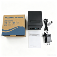 Imprimante thermique de tickets ZJ 8390 POS 80 mm (3 pouces) USB LAN, Imprimante de reçus thermique 80 mm, Imprimantes de factures USB BT