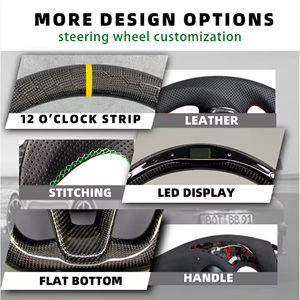 Volante Sportivo in Fibra di Carbonio e Pelle per <span class=keywords><strong>Peugeot</strong></span> 4008 Modello M4 con Funzionalità Comfort - Product Image 4