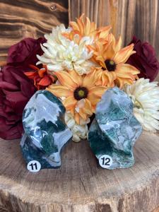 Agate mousse naturelle en gros, torche artisanale en cristal, décoration d'intérieur, pierre précieuse de guérison, ornement pour salon, bureau - Product Image 5