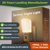 Veilleuse LED LOHAS AU Standard 1W 3000K à brancher sur prise murale, capteur crépusculaire, intensité réglable, pour chambre à coucher, salle de bain