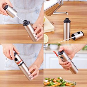   Bouteille pulvérisateur d'huile d'olive en acier inoxydable personnalisée de 100 ml pour la cuisine - Product Image 6