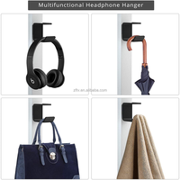 Support pour casque Support pour casque sous le bureau avec ruban adhésif fort et couleurs transparentes noir blanc
