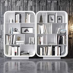 Escritorio Ejecutivo Moderno, Escritorio de Oficina Lacado en Blanco, Diseño Minimalista, Estación de Trabajo Individual para Oficina en Casa - Product Image 3