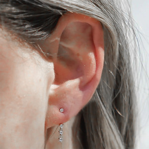 Boucles d'oreilles pendantes ROXI en argent 925 plaqué or 18 carats avec zircon, tendance, pour femmes, cadeau d'anniversaire - Product Image 5