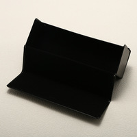 Étui à lunettes QSKY personnalisé en cuir PU noir, résistant à la pression, semi-rigide, pour hommes et femmes, design irrégulier