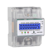 Compteur d'énergie industriel à boîtier transparent 5(80)A 3P4W DDS024T, compteur d'énergie sur rail DIN, compteur d'énergie triphasé