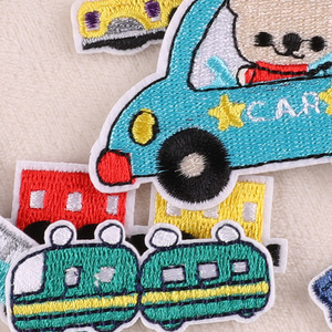 Keine Mindest bestellmenge Heat Press Patch für Kleidung Hut Verkehrs design Bügeleisen auf Stick <span class=keywords><strong>patches</strong></span> Gestickter Patch - Product Image 2