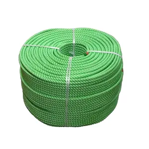 6-36mm xoắn 3 sợi Polyethylene sợi dây thừng thủy sản dây