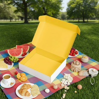 Boîte d'expédition pliable en carton ondulé de style avion en papier kraft blanc biodégradable réutilisable personnalisé, impression quadricolore