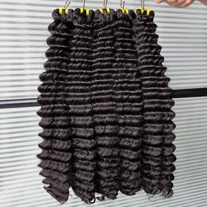 Wholesale High Quality Virgin Human Hair Bundle 12A 15A Grade Unprocessed Raw Indian Deep Wave Bundles