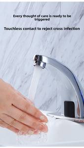 Grifos eléctricos <span class=keywords><strong>infrarrojos</strong></span> inteligentes con Sensor de diseño moderno completamente automático, dispensador de agua fría y caliente, <span class=keywords><strong>lavabo</strong></span> de baño montado en cubierta - Product Image 6