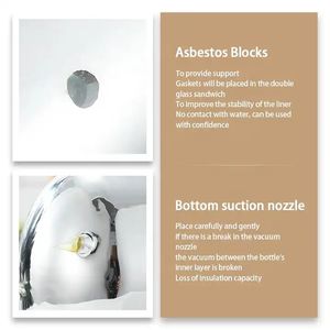 Grote Capaciteit Luxe Dubbele Wand Geïsoleerde Thermisch Metaal Binnenste Roestvrijstalen Behuizing Met Plastic Handvat - Product Image 5