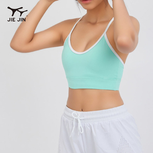 JIEJIN Custom <span class=keywords><strong>Sexy</strong></span> sport Fitness canotte alte per impatto traspirante reggiseno sportivo con spalline per le donne atleti - Product Image 1