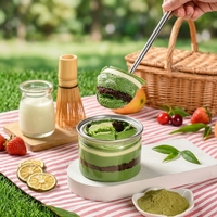 Contenants à dessert en PET transparent de qualité alimentaire, vides, 100 ml, 120 ml, 200 ml, avec couvercles, pour gâteaux, glaces, etc.