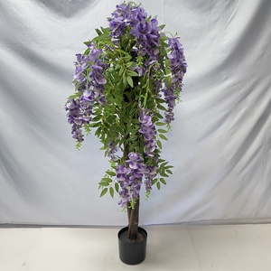 Árbol de Glicinia Artificial con Flores y Follaje, Planta Artificial de Plástico y Seda Ecológica <span class=keywords><strong>para</strong></span> Hogar, Exteriores, Mesa, Espacio, Tamaño Personalizable - Product Image 2
