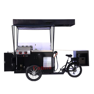 Charrette à nourriture de rue portable pour vélo, charrette à hot-dogs avec grill, vélo à nourriture avec cuisine complète - Product Image 6