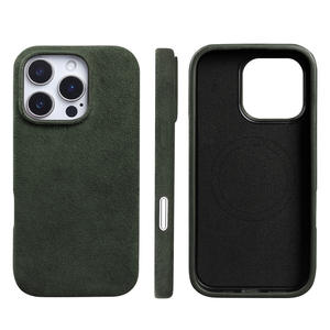 Étui de téléphone de luxe avec logo personnalisé, étui de téléphone personnalisé, étui de téléphone mobile en Alcantara pour étui en Alcantara - Product Image 5