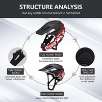 HONORTOUR Nouveauté Prix d'usine Casque de vélo VTT personnalisé pour adultes Casque de vélo intégral Casque de descente