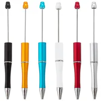 Creatieve Voeg Een Kraal Beadable Pen Reclame School Diy Pen Plastic Kraal Balpen