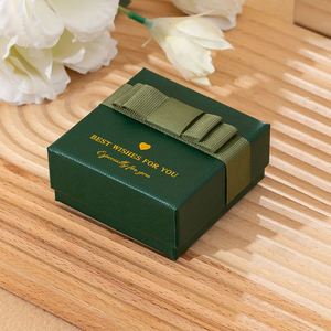 Cardboard Jewelry Box Fancy Paper Packing <b>Wedding</b> Gift Boxes Sparkle Packaging With Texture <b>Ribbon</b> - Product Image 4
