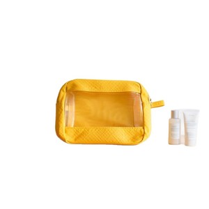 Custom Mesh Cosmetic Bag Semi Transparent Multi Function Storage Case For Travel And Daily Use - Product Image 1