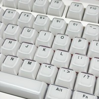 In Stock Cross-border Wholesale Crystal Jelly Keycaps Mini Full Set 114 Keys OEM PC Transparent Positive-side-printed Keycaps
