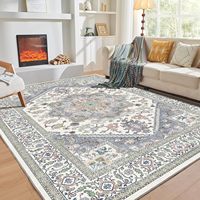 Tapis géométrique moderne de haute qualité, antidérapant, en polyester, pour salon et chambre, résistant au feu, adapté aux animaux domestiques