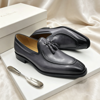 Mocassins à pampilles de luxe gris pour homme, à enfiler, pour affaires, décontracté, invité de mariage, cocktail, chaussures modernes pour gentleman