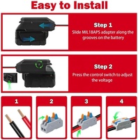 Adaptateur abaisseur de tension 18V vers 12V pour batterie Milwaukees 18V, prise allume-cigare, convertisseur DIY, station d'alimentation pour tous les appareils automobiles