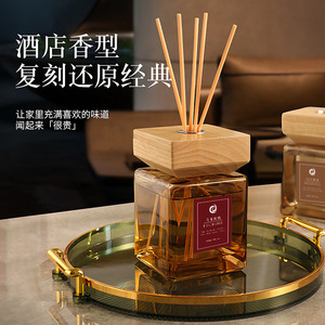 <b>Reed</b> <b>Diffuser</b> Set 200ML Wood Cap Square Bottle Aromatherapy Fragrance Home Decor Long Lasting Scent - Product Image 4