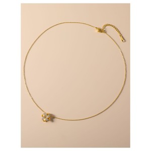 Conjunto de pendientes y collar con diseño de flor brillante, aleación de cobre con microincrustaciones, conjunto de joyería para uso diario. - Product Image 4
