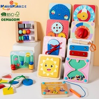 Nouvelle conception, décoration murale personnalisée de haute qualité, 12 types de jouets éducatifs en bois, aimants de réfrigérateur, tableau d'activités pour enfants