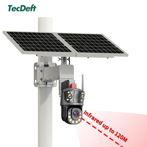 Caméra CCTV solaire TecDeft à double objectif 4MP 4G WiFi avec vision nocturne complète, zoom optique 50X, <span class=keywords><strong>PAN</strong></span>-TILT et audio bidirectionnel, étanche 24/7 - Product Image 2
