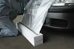 OEMロゴ印刷4mX300mPEプラスチック自動車用ペイントマスキングフィルム