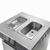 Machine à glace molle compacte à double cylindre pour comptoir, double usage domestique et commercial, pour la restauration, les food trucks et les cafés