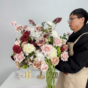 Bola de Flores Artificiales al por Mayor, 60 cm, Arreglo Floral Grande de Colores Variados, Centro de Mesa para Decoración de Altar de Boda - Product Image 1