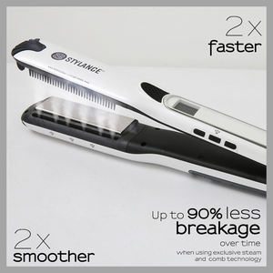 جهاز فرد الشعر MiniSteam بدرجة حرارة قابلة للتعديل من 5 مستويات + شاشة LCD رقمية ، حرارة سيراميك نانو تيتانيوم - Product Image 3