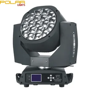 用于粘土Paky LED 19x15W rgbw 4in1洗涤光束像素变焦摇头蜜蜂眼k10用于dj迪斯科舞台